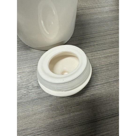 Elf Snack Rae Dunn Embossed Ceramic Christmas Kitchen Canister Jar Wooden Scoop - Picture 4 of 7